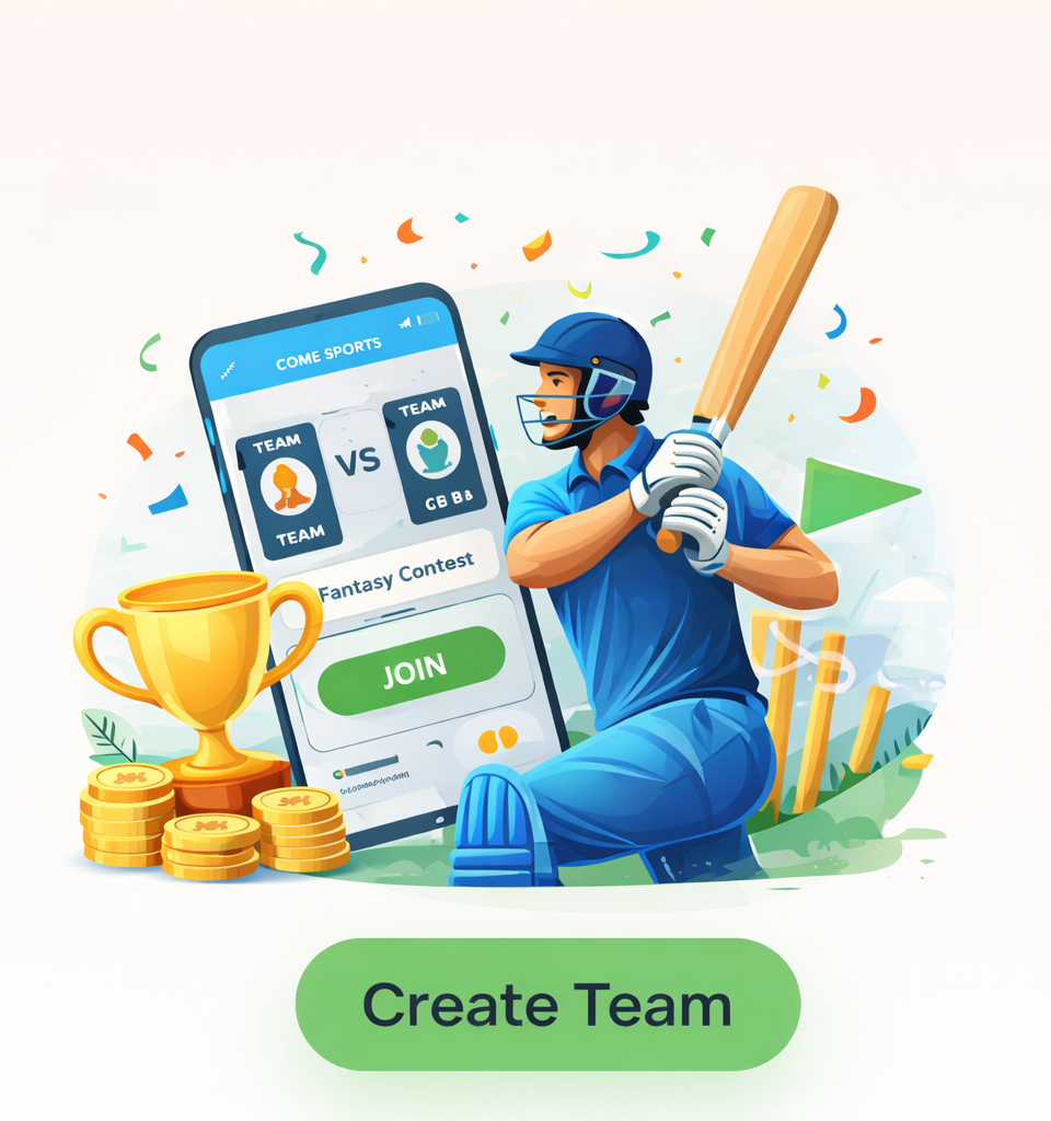 Create Team on Come Com Cricket